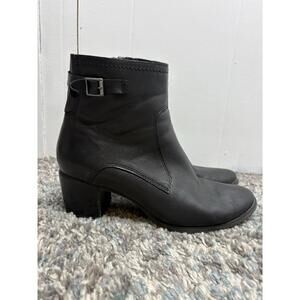 Aetrex Boots Womens 10 Rubi Arch Support Soft Leather Block Heel Buckle Strap